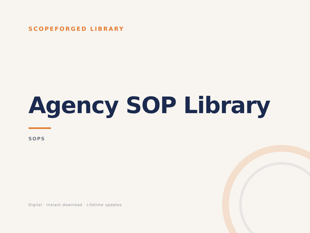 Agency SOP Library