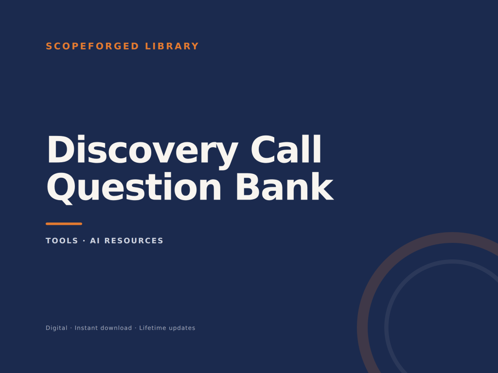 Discovery Call Question Bank