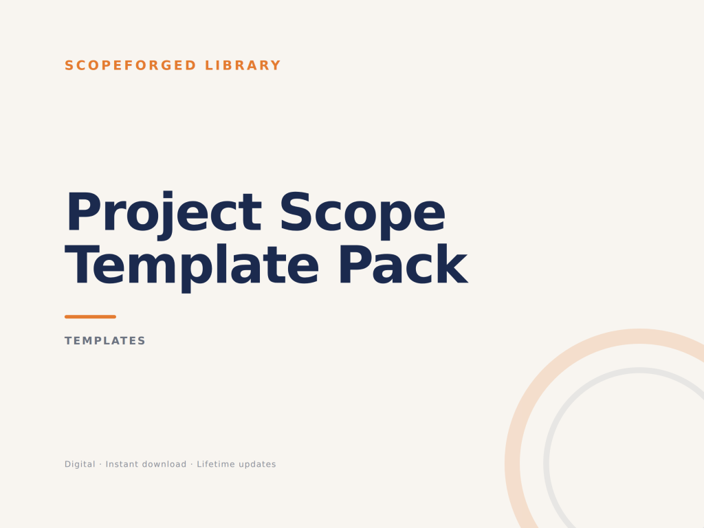Project Scope Template Pack