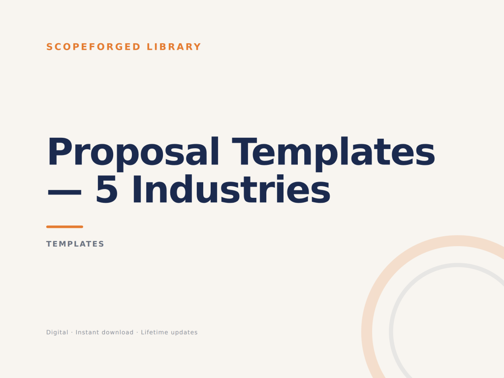 Proposal Templates — 5 industries